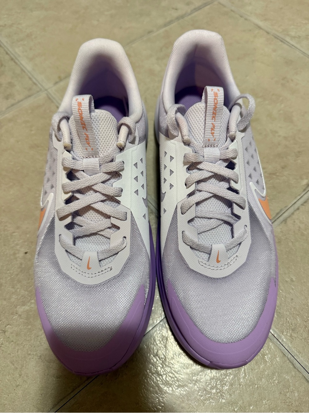 Nike Women's Lavender and Peach sonic fly Athletic Running Shoes
